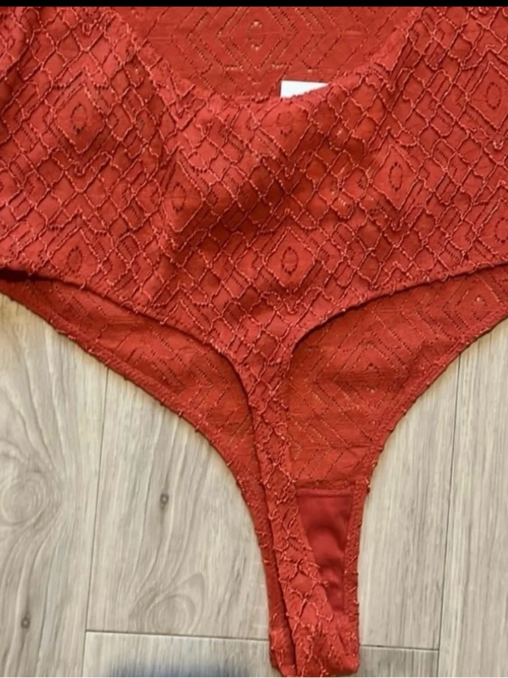 Free People Women’s Deep V Copper Lace Bodysuit Size XS
